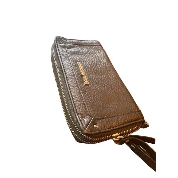 Enzo Angiolini Black Vegan Leather Zip-Around Wristlet Wallet Card Slots Pocket - Picture 3 of 6